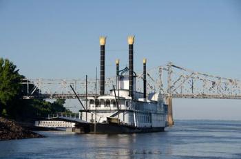 Paddlewheel boat and casino, Mississippi River, Mississippi | Obraz na stenu