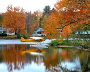 Float plane reflects on Highland Lake, New England, New Hampshire | Obraz na stenu