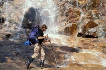 Backpacking in White Mountain National Forest, Base of Arethusa Falls, New Hampshire | Obraz na stenu