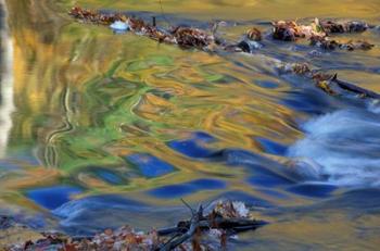 Fall Reflections in the Waters of the Lamprey River, New Hampshire | Obraz na stenu