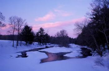 Winter from Bridge on Lee-Hook Road, Wild and Scenic River, New Hampshire | Obraz na stenu