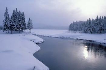 Snow on the Shores of Second Connecticut Lake, Northern Forest, New Hampshire | Obraz na stenu