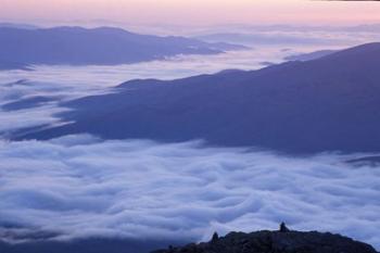 Fog in the Valleys Below Mt Madison, White Mountains, New Hampshire | Obraz na stenu