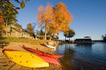 Kayaks at Lake Winnipesauke, New Hampshire | Obraz na stenu