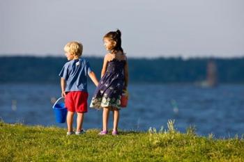 Children, Odiorne State Park, New Hampshire | Obraz na stenu