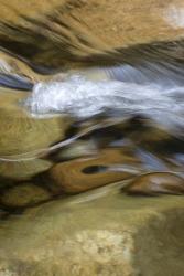 New Hampshire Abstract design formed by rock and rushing water of the Swift River, White Mountain NF | Obraz na stenu