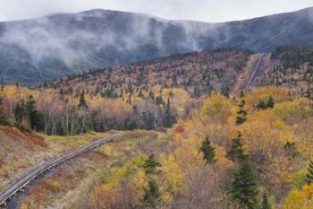 New Hampshire, White Mountains, Bretton Woods, Mount Washington Cog Railway trestle | Obraz na stenu