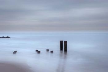 Beach Pilings on Stormy Sunrise, Cape May National Seashore, NJ | Obraz na stenu