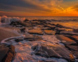 New Jersey, Cape May, Sunset On Ocean Shore | Obraz na stenu
