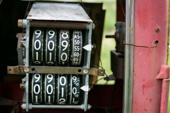 Antique Gas Pump Counting Machine, Tucumcari, New Mexico | Obraz na stenu