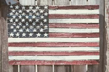 Worn Wooden American Flag, Fire Island, New York | Obraz na stenu