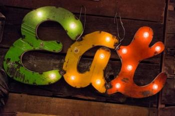 Colorful 'Eat' Antique Sign, New York City, New York | Obraz na stenu