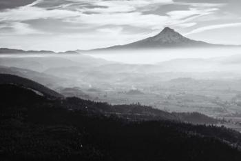 Smoke In The Hood River Valley, Oregon (BW) | Obraz na stenu