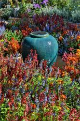 Flower Pot In Field Of Flowers, Longwood Gardens, Pennsylvania | Obraz na stenu