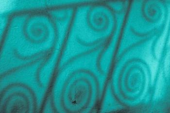 Fence Pattern On A Teal Wall, South Carolina | Obraz na stenu