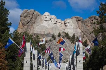 Mount Rushmore National Memorial, Avenue of Flags, South Dakota | Obraz na stenu