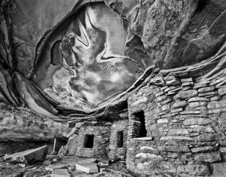 Anasazi Granary, Cedar Mesa, Utah (BW) | Obraz na stenu