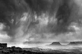 Rainstorm From A Canyon Overlook, Utah (BW) | Obraz na stenu