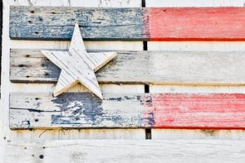 Flag On Side Of Old Wooden Shed, Benge, Washington State | Obraz na stenu