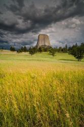 Approaching Thunderstorm At The Devil's Tower National Monument | Obraz na stenu