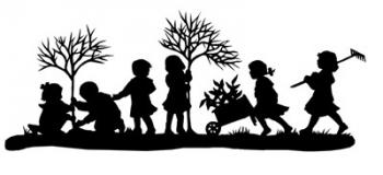 4 Seasons-Children Gardening | Obraz na stenu