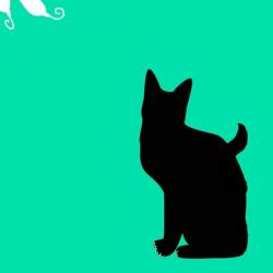 Turquoise Cat and Mice | Obraz na stenu