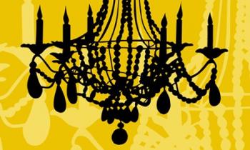 Chandelier 6 Yellow | Obraz na stenu