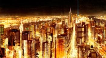 Manhattan Panoramic Nocturne | Obraz na stenu