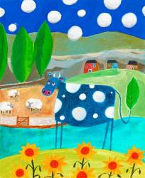 Blue Cow | Obraz na stenu
