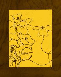 Wenge Wood Floral 3-Lemon | Obraz na stenu