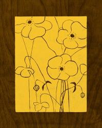 Wenge Wood Floral 4-Lemon | Obraz na stenu