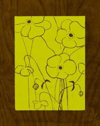 Wenge Wood Floral 4-Lime | Obraz na stenu