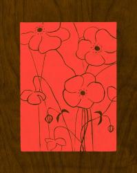 Wenge Wood Floral 4-Magenta | Obraz na stenu
