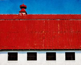Four Windows and a Red Roof | Obraz na stenu