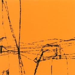 Orange & Black Abstract | Obraz na stenu