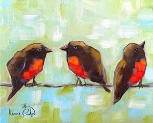 3 Robins on a Wire | Obraz na stenu