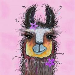 Llama Pink | Obraz na stenu