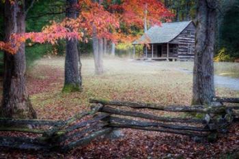 Autumn at Carter Shields Cabin | Obraz na stenu