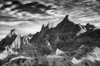 Morning in the Badlands B&W | Obraz na stenu