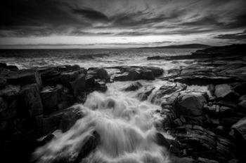 Rick Berk-Rising Tide at Schoodic Point Black & White.tif | Obraz na stenu