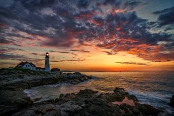 Spring Dawn Portland Head Light | Obraz na stenu