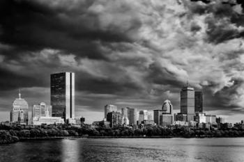 Boston Skyline Monochrome | Obraz na stenu