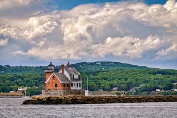 Cloudy Day at Rockland Breakwater | Obraz na stenu