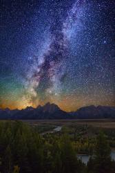 Ansel Night Tetons | Obraz na stenu