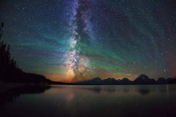 Airglow Jackson Lake Tetons | Obraz na stenu