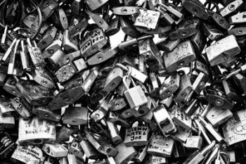 Love Locks Black/White | Obraz na stenu