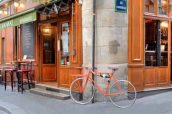 Orange Bicycle, Paris | Obraz na stenu