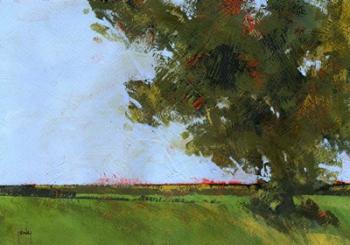 Autumn Oak and Empty Fields | Obraz na stenu