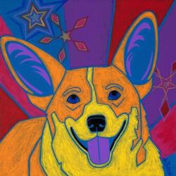 Joyful Corgi | Obraz na stenu