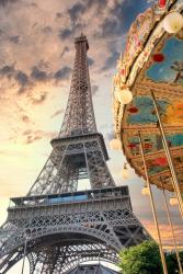Eiffel Tower and Carousel I | Obraz na stenu